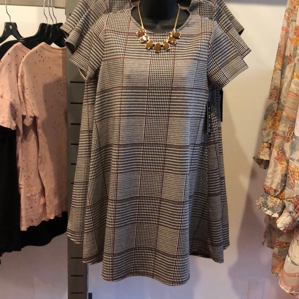 Timing Plaid Skater Dress
